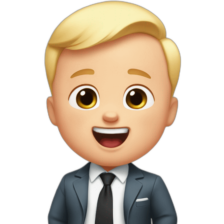 the boss baby is laughing really loud emoji