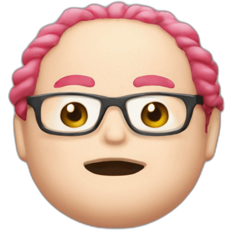 red-spectacles-fat-men-japanese-pinkhair emoji