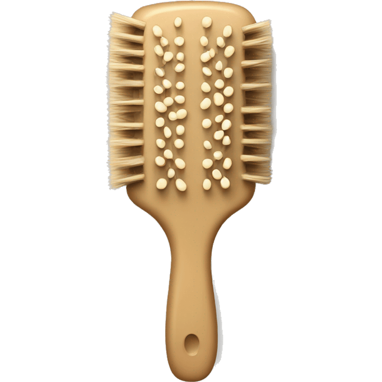 Beige hairbrush  emoji