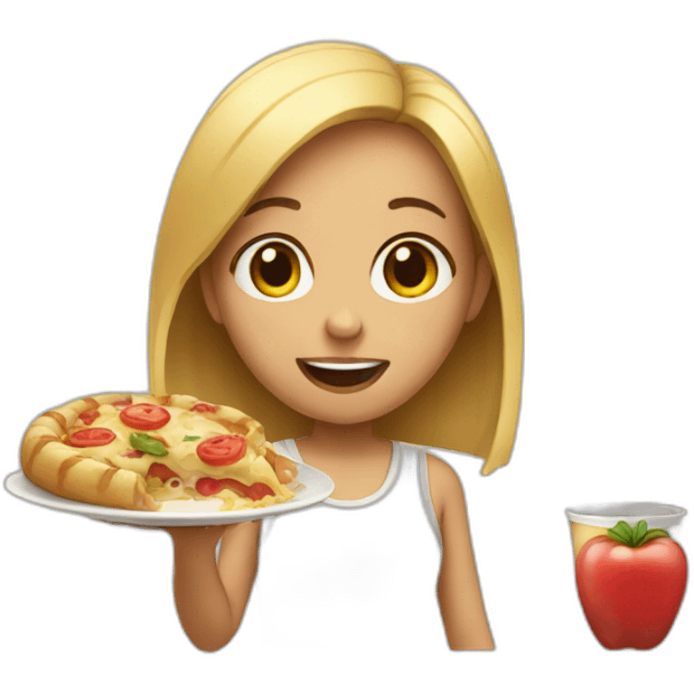 Girl who loves to eat emoji