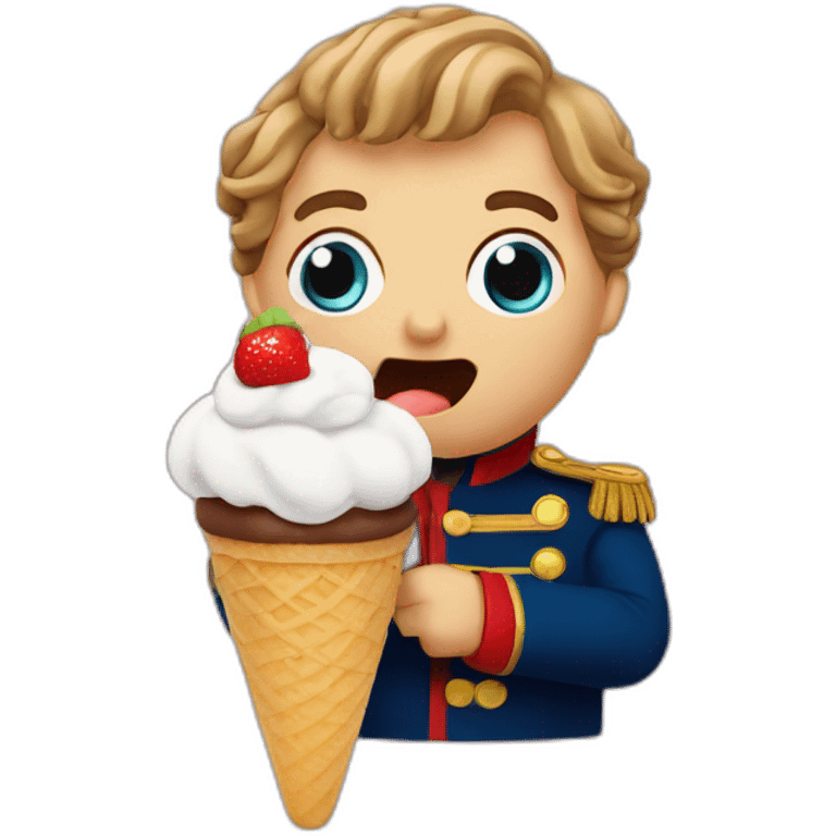 Napoleon eating an ice cream emoji