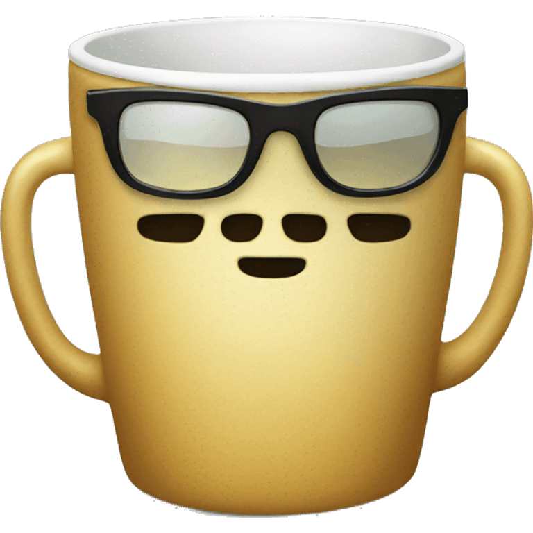 cup with sunglasses emoji