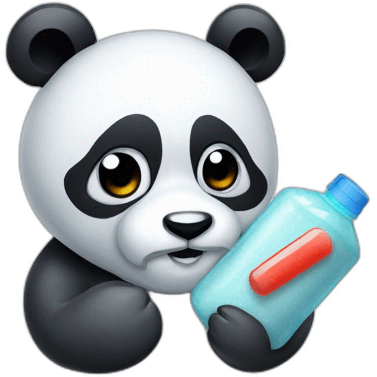 Panda having flu emoji