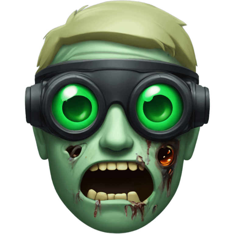 Zombie wearing night vision goggles emoji