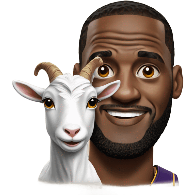 Lebron with goat emoji