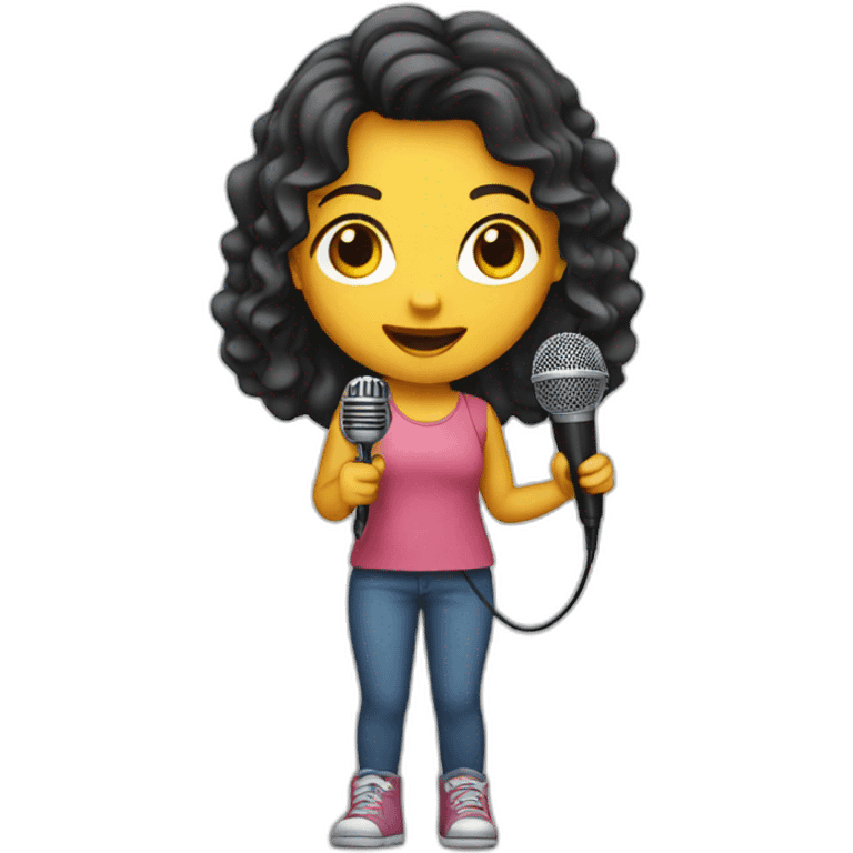 girl with microphone emoji