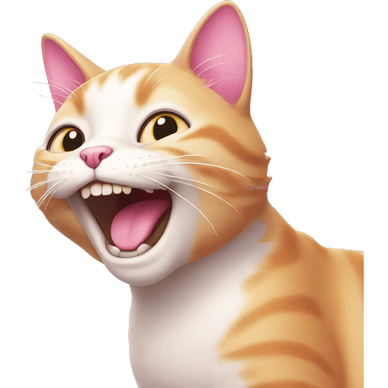 laughing pink cat emoji