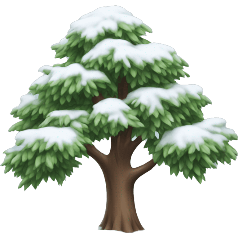 snowy tree emoji