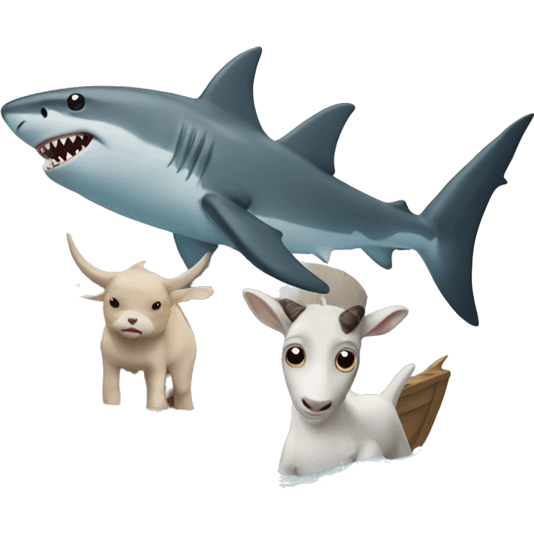 SHARK WITH GOAT emoji