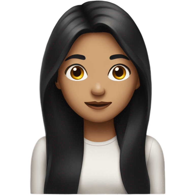 A girl with long black hair  emoji