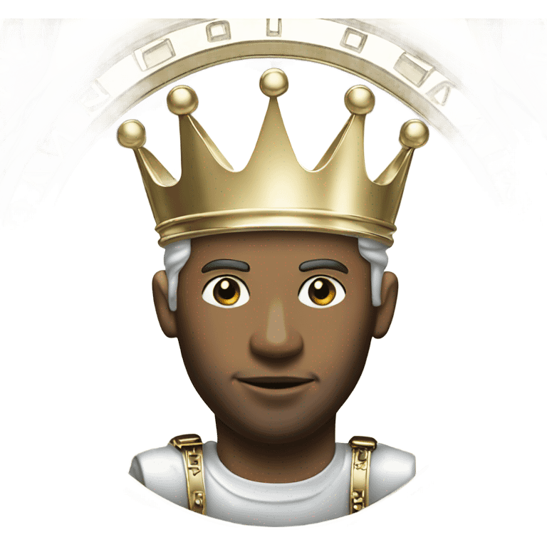 white gold rolex with a king crown emoji