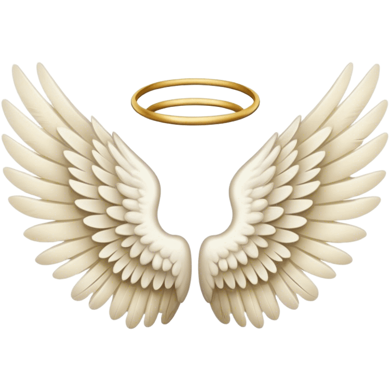 Angel wings beige  emoji