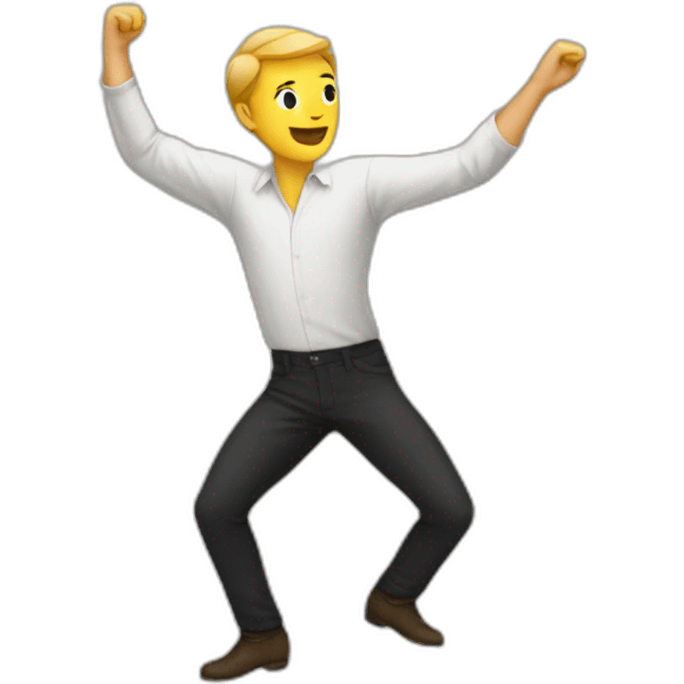 white man dancing emoji