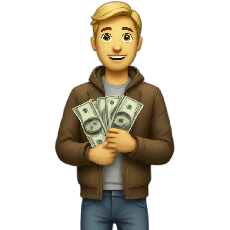 man with cash emoji