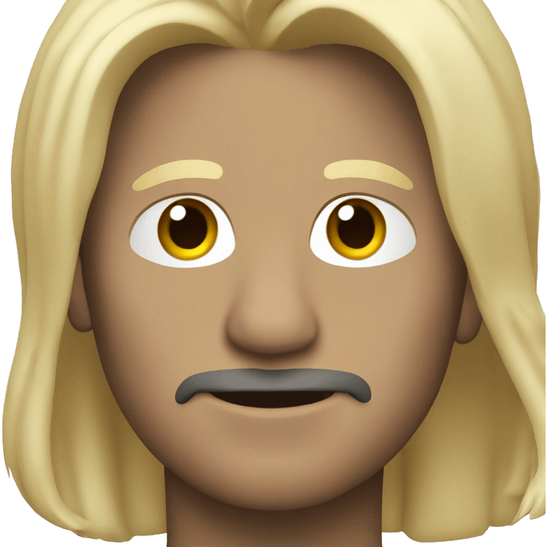 Rat with shoulder length blond hair and blond goatee  emoji