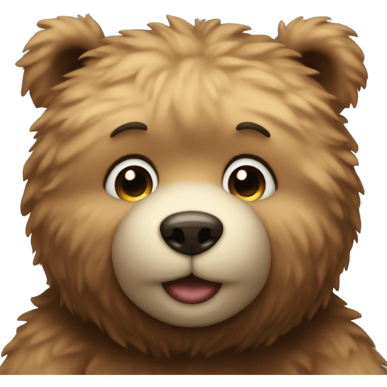 Big fluffy, cute teddy bear emoji