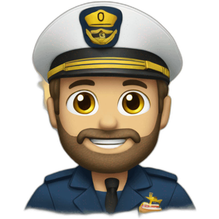 Captain in a super boat emoji