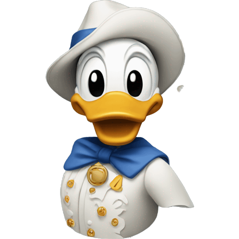 Donald duck with flowers emoji