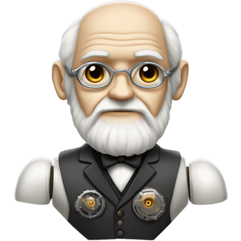 Charles darwin, but he is a fully functional robot, as depictured in the movie iRobot. emoji