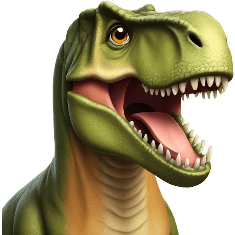 T-Rex on its birthday emoji