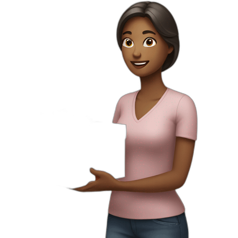 woman with gift box emoji