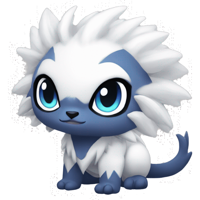 Cute Edgy Cool Kawaii Baby Nargacuga-Absol-Pokémon Full Body Detailed High Quality emoji