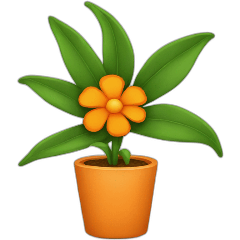 Orange flower with no stem emoji