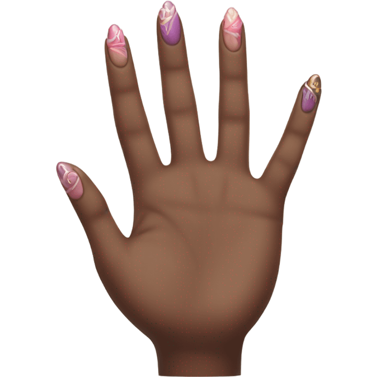 human with nails emoji