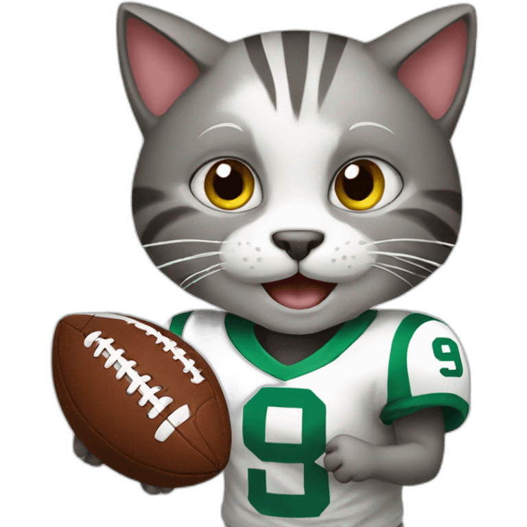 Cat playing football emoji