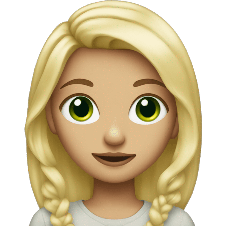 blonde girl with green eyes and piercings emoji