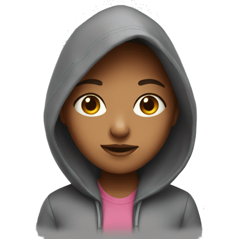 Girl wearing a hoodie emoji