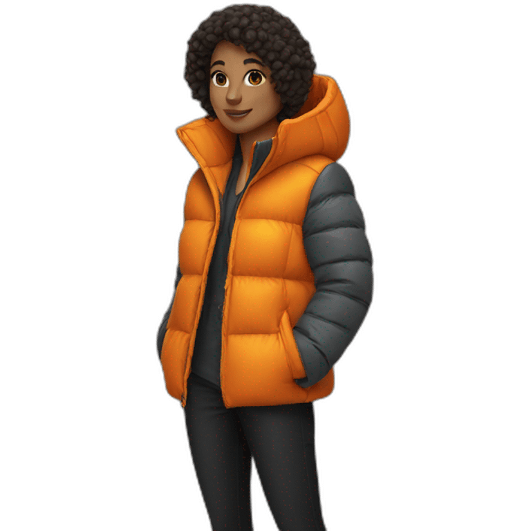 Orange puffer jacket emoji