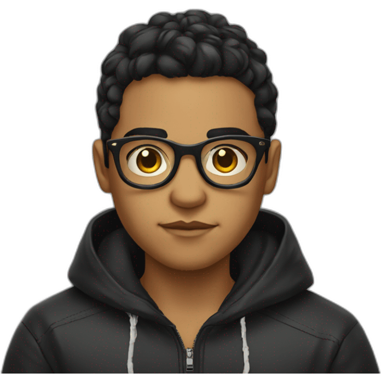 A metis boy with gangsta glasses  emoji