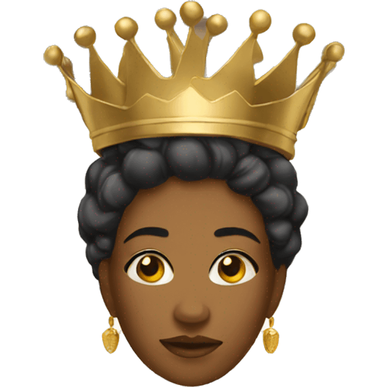 Black woman queen emoji