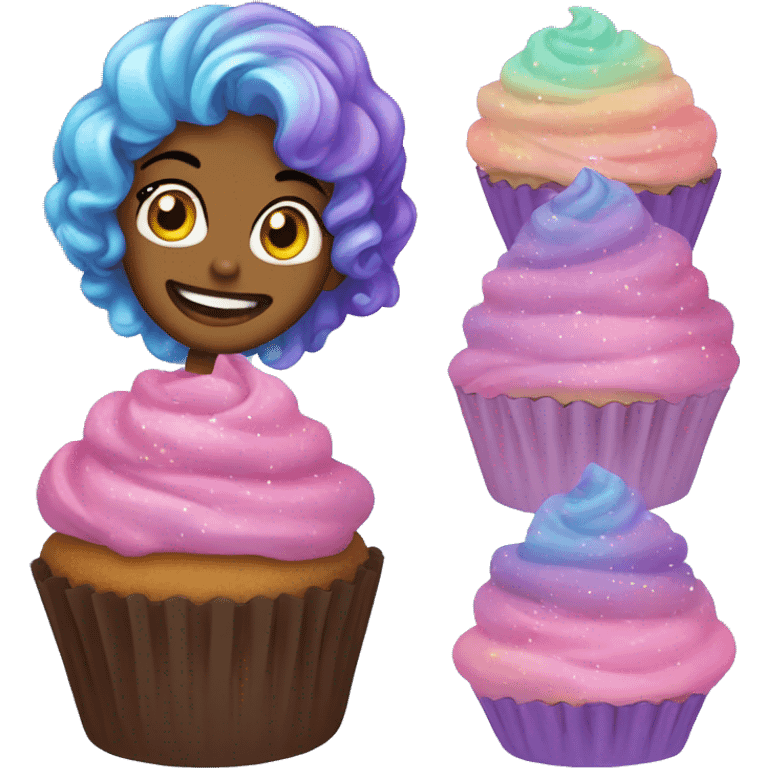 A cupcake Whitney galaxy emoji