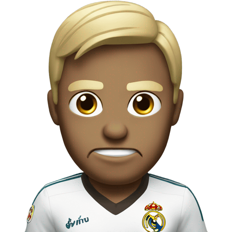 a emoji telling hala Madrid with a angry face emoji