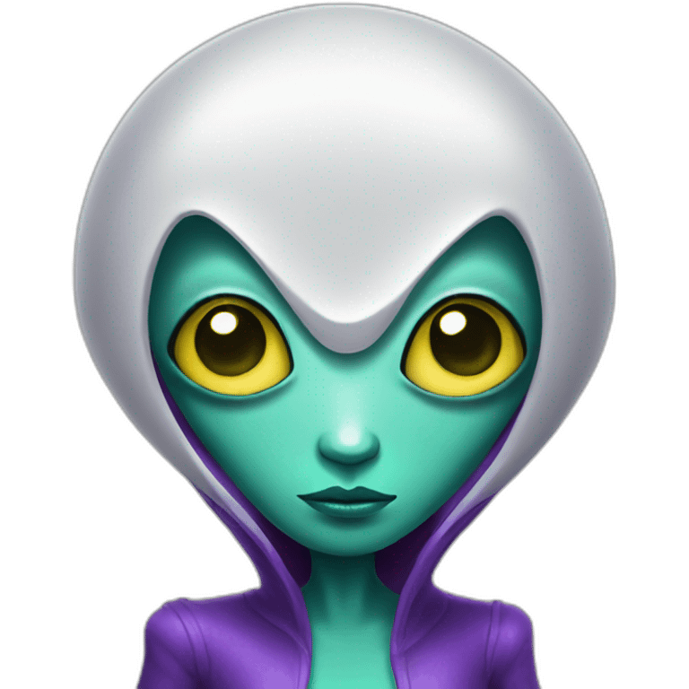 glamorous alien in adventure time style emoji