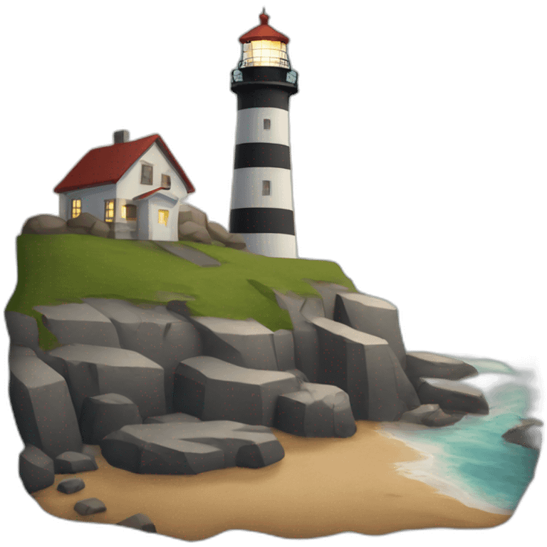 bedrock under a lighthouse emoji