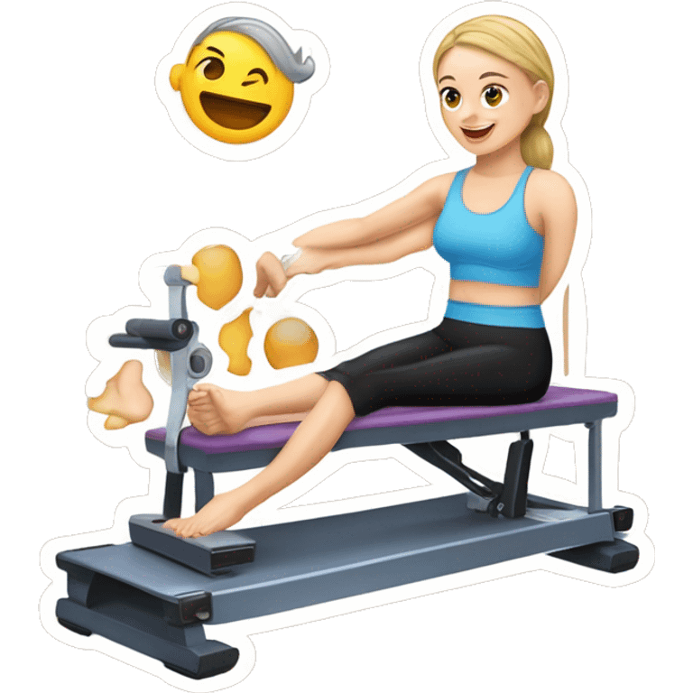 Mega süßer ästhetischer Pilates Sticker der mädchenhaft ist emoji