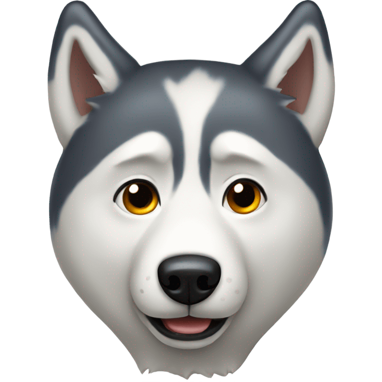 A white husky judgmental  emoji