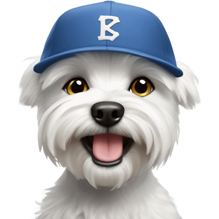 Westie wearing a baseball cap emoji