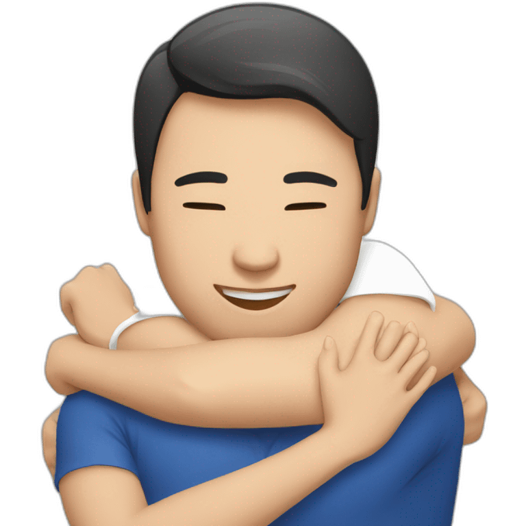 russian hugs asian emoji