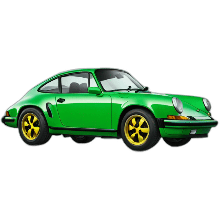 Porsche 911 green emoji