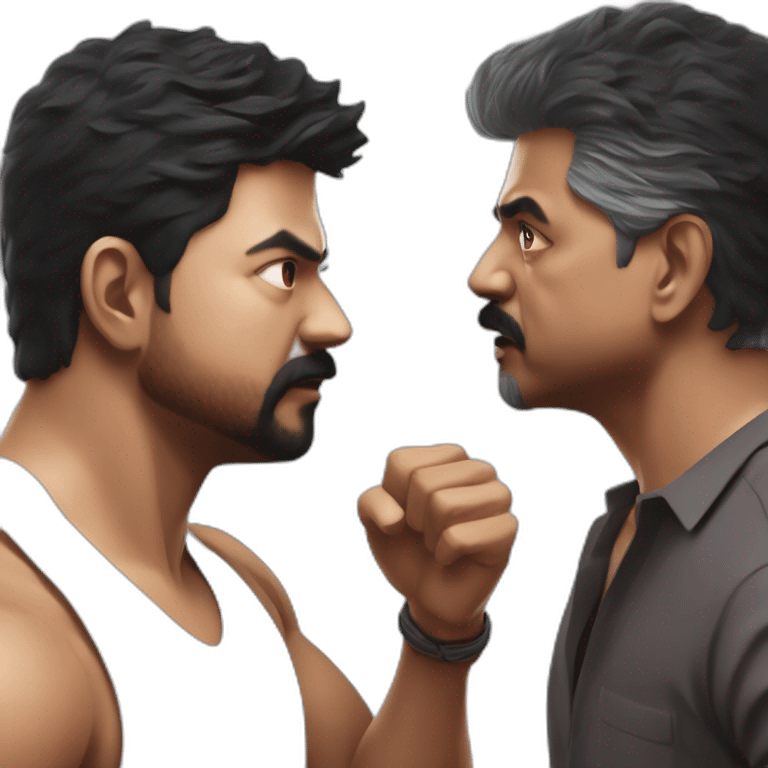 Vijay thalapathy fighting with Kamal hassan emoji