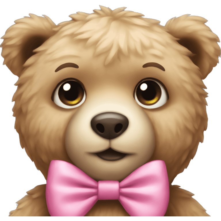 teddy bear wearing a pink bow emoji