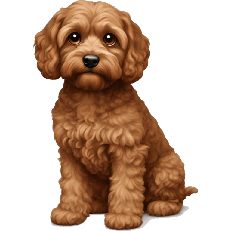 brown cavapoo emoji