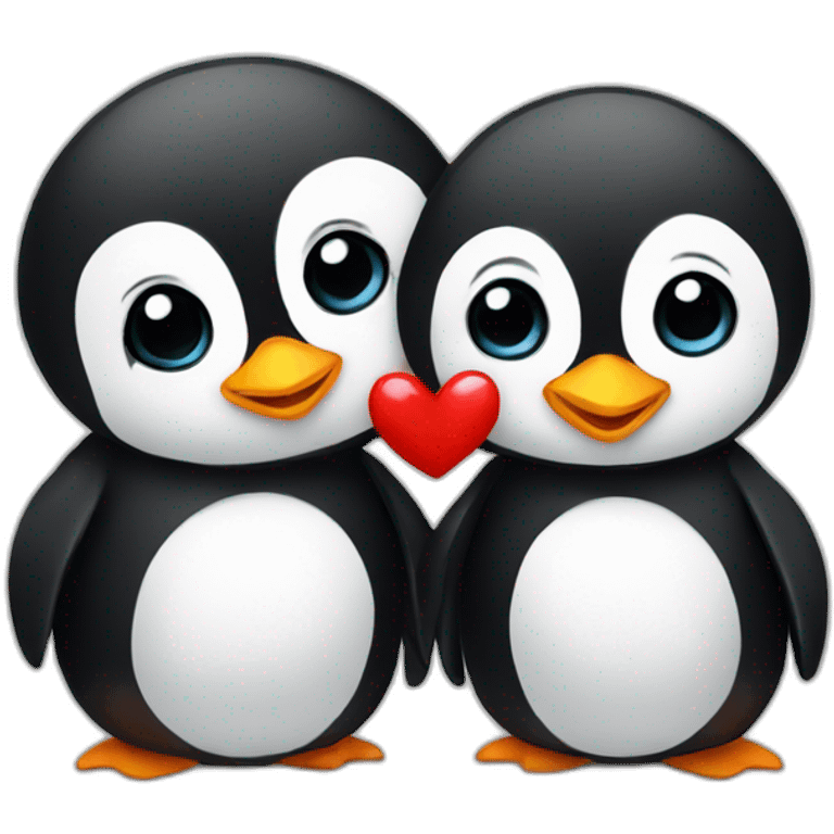 Penguin love emoji