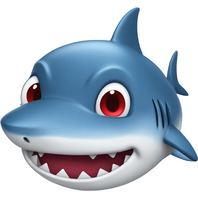 shark wiht redhat and blue eyes emoji