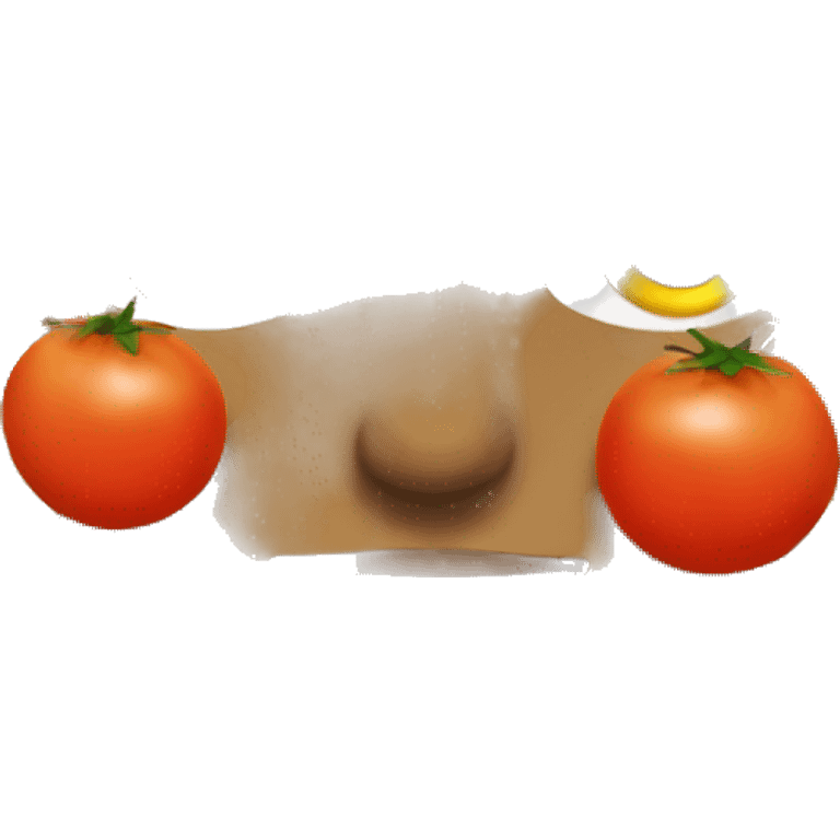 tomato with blonde hair emoji