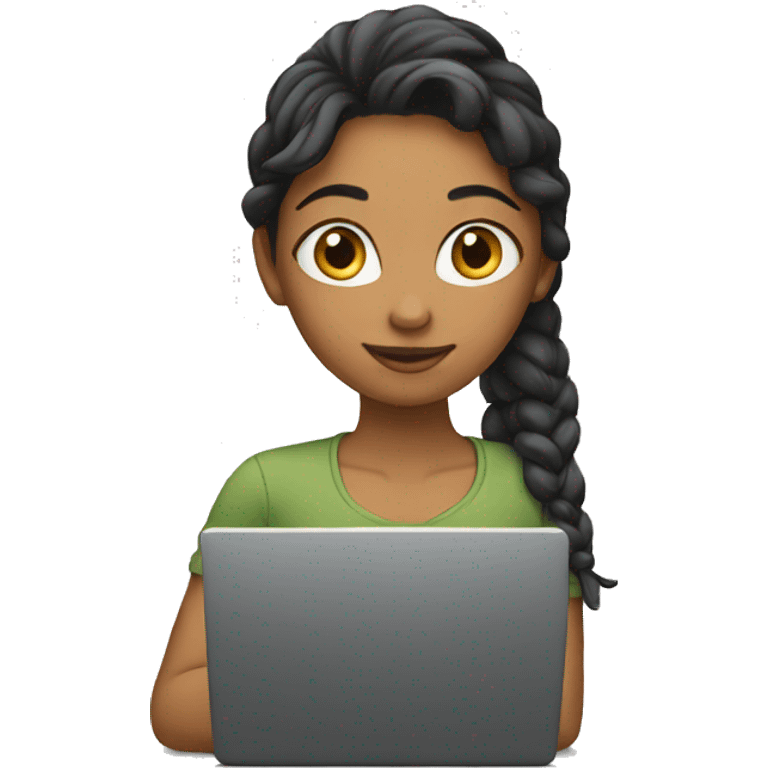 a girl with laptop emoji